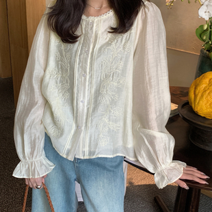 SUSAN-26年早春韩系气质刺绣重工小衫GL109