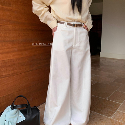 CHILLING24丘林-26年早春简约慵懒风休闲裤(配腰带)41BK041
