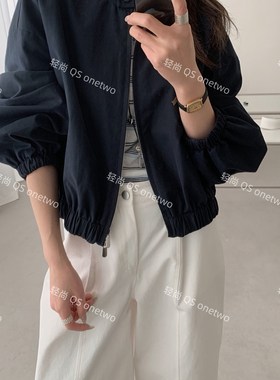 QS ONETWO-系质感拉链口袋百搭氛围感短外套(尺寸仅供参考)15149