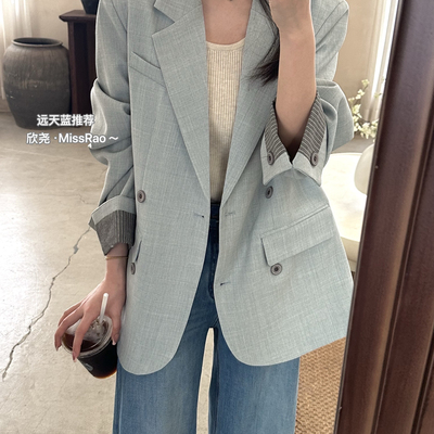 Miss Rao欣尧AOT-高级感韩系经典百搭条纹撞色设计西装YS1-62111