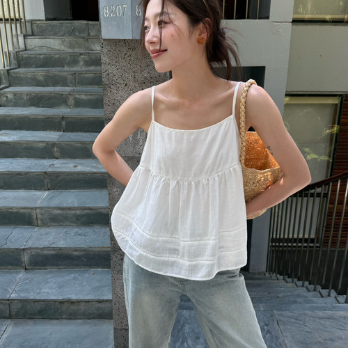 MOOTEA-夏季休闲度假小清新通勤百搭约会气质小吊带上衣小衫27688