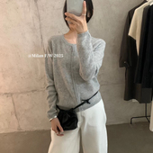 Hand 8136 YS1 made 秋上新简约镂空设计针织羊毛开衫