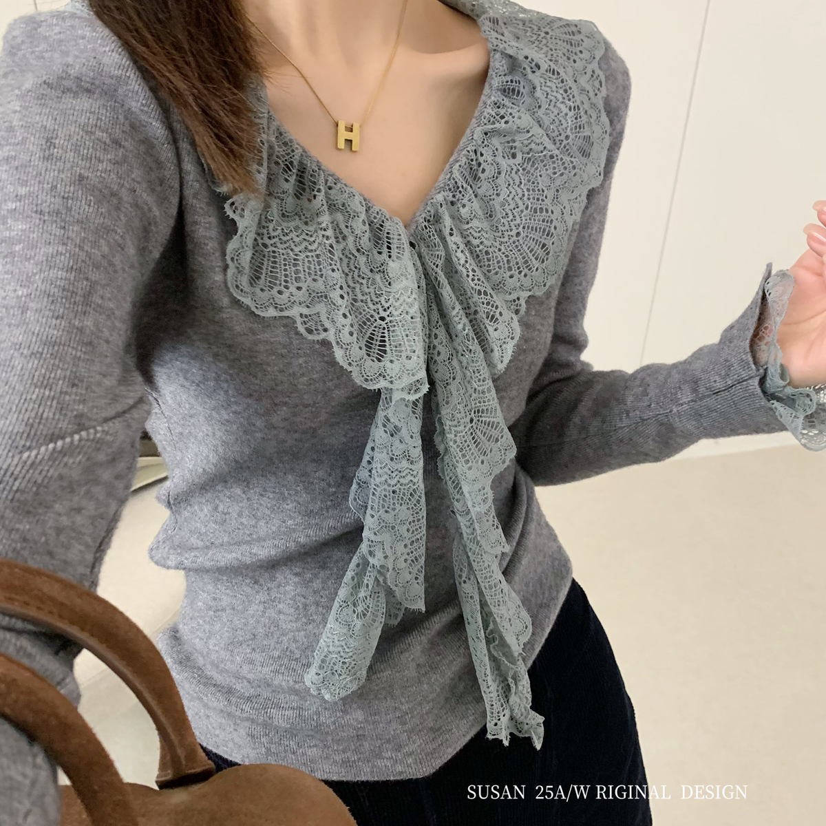 SUSAN-纯欲系少女韩系百搭气质软糯针织衫817S