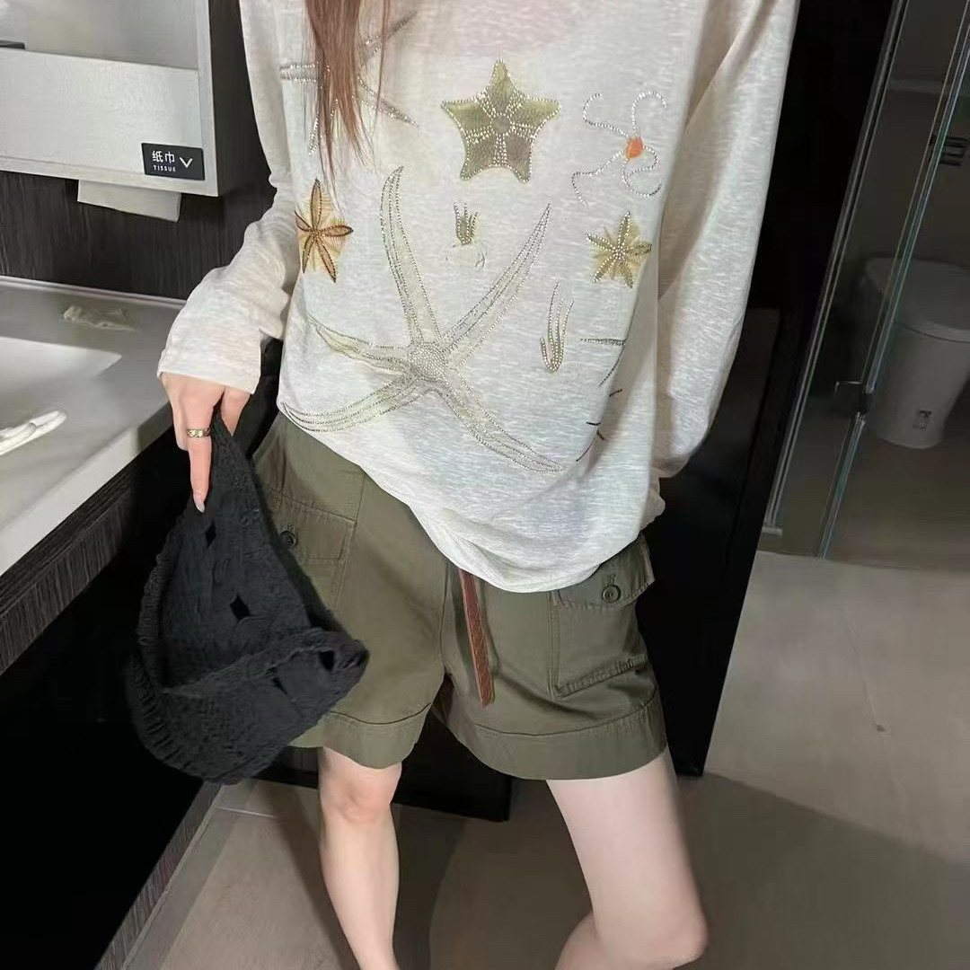 买手严选-泡菜馆-火爆的重工海星长袖防晒衫面膜透气长袖T恤T0017
