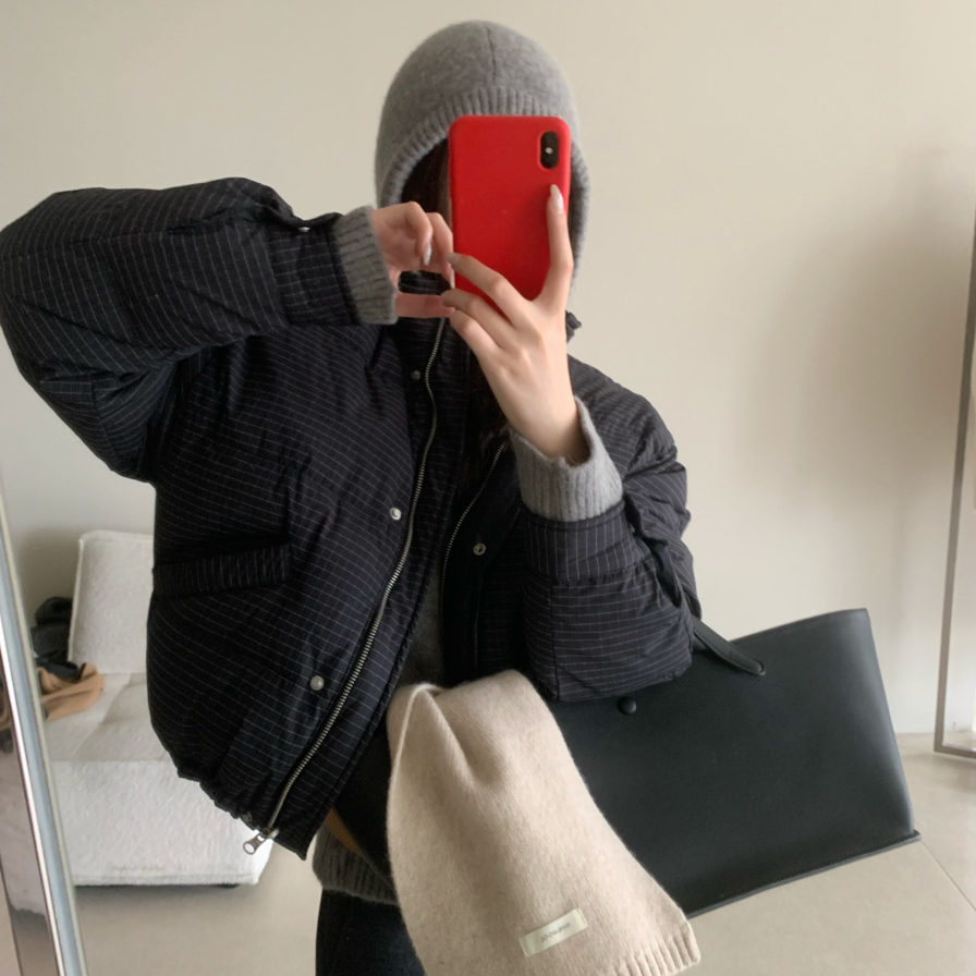 BLESSED MOMENT-子鹅绒服简约百搭两面穿羽绒服(含90鹅绒)FYR1371