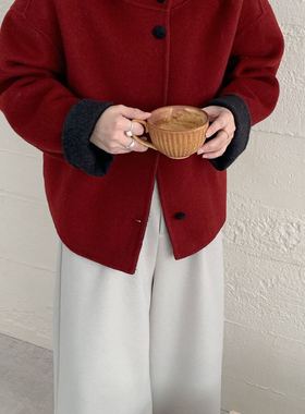 G调服饰-AB面质感短款韩系新品羊毛外套（含70.2羊毛）3267022552