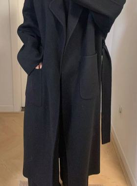 TOO家-款宽松毛呢外套女羊毛外套(配腰带)（含100澳毛）250911784