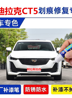 23款凯迪拉克CT5补漆笔阿拉斯加白汽车漆划痕修复珍珠白色多瑙蓝