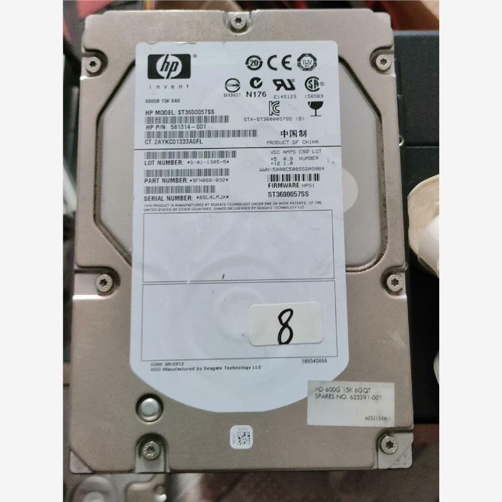 议价惠普ST3600057SS硬盘15k SAS硬盘，健康度10