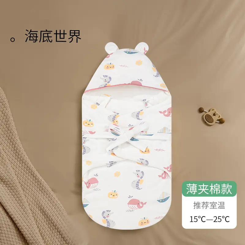 Ba zai tu/巴仔兔新生儿抱被初生宝宝襁褓防惊跳纯棉秋冬婴儿包被