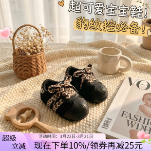 2026春季 子幼儿软底德训鞋 新款 女童鞋 豹纹 儿童低帮运动鞋 宝宝板鞋