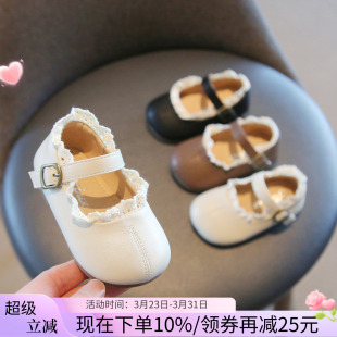 女童鞋 婴儿鞋 秋季 小童软底防滑皮鞋 1一3岁儿童公主学步 子女宝宝鞋