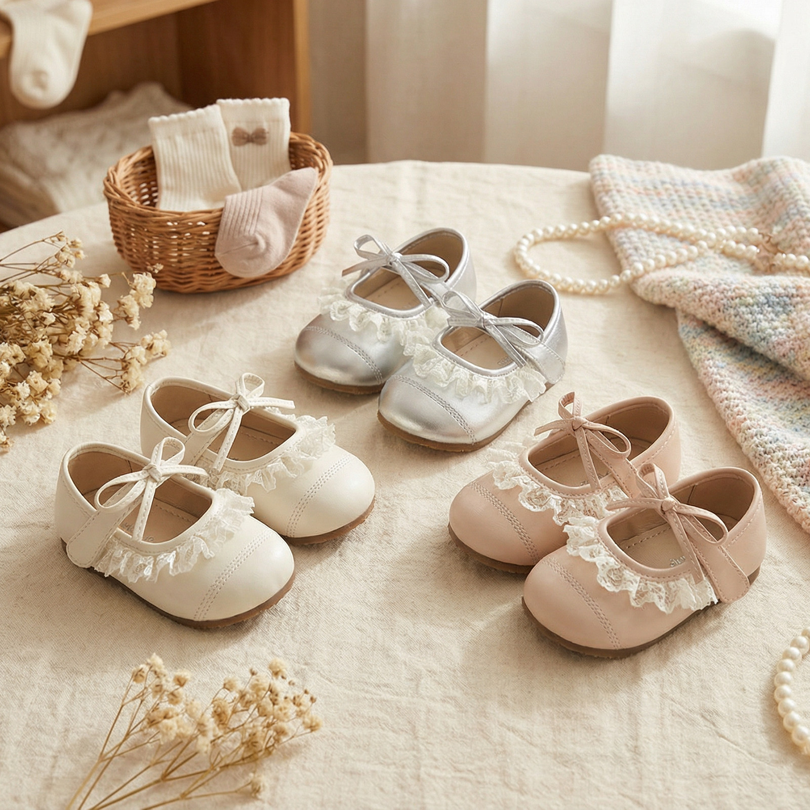女宝宝春季新款学步鞋蕾丝花边公主鞋女童软底小皮鞋蝴蝶结步前鞋,童鞋/婴儿鞋/亲子鞋,学步鞋,淘宝优惠券,粉丝福利购,淘宝优惠卷