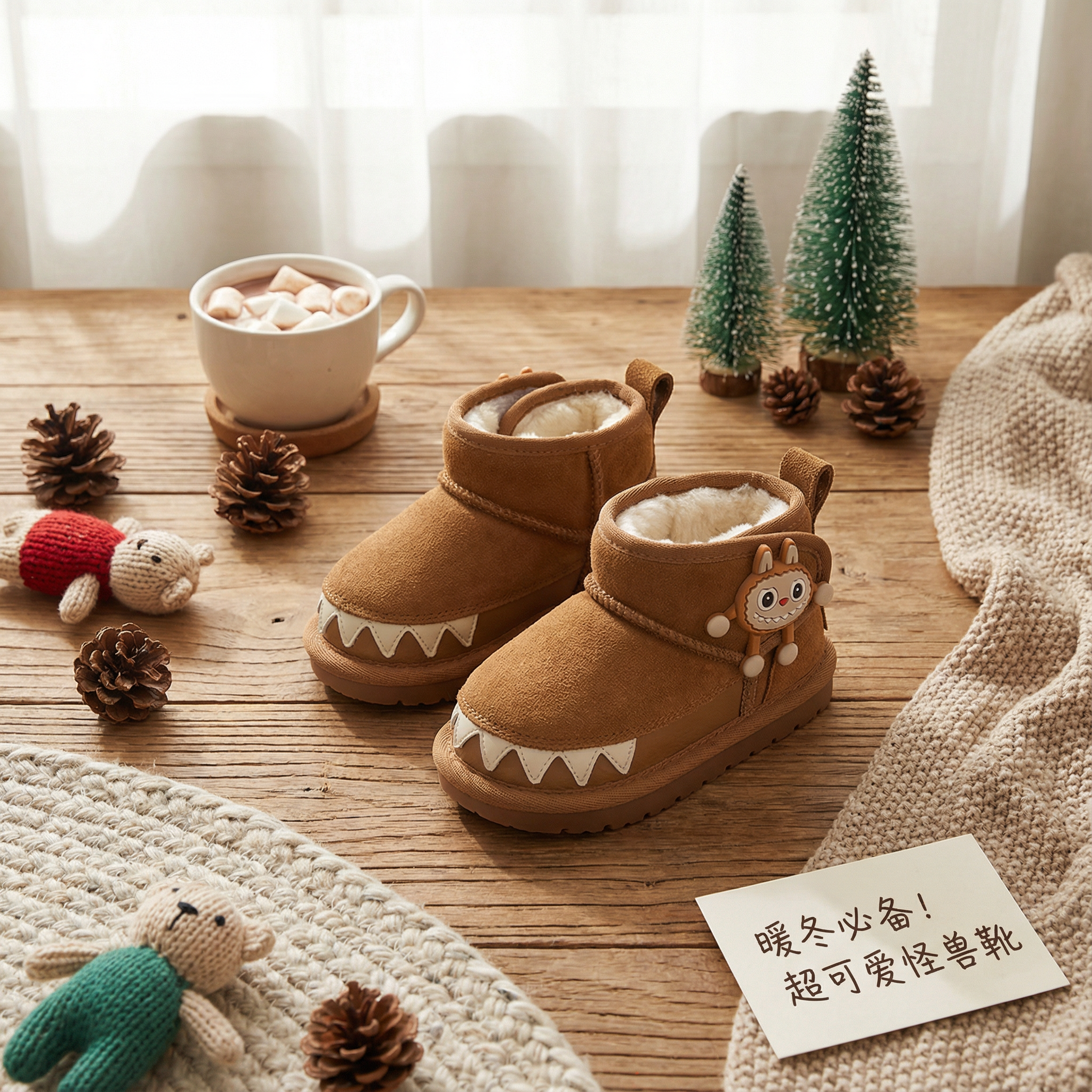 儿童稳步鞋男童加绒加厚保暖雪地靴女童软底防滑卡通可爱棉鞋冬季,童鞋/婴儿鞋/亲子鞋,幼小稳步鞋,淘宝优惠券,粉丝福利购,淘宝优惠卷