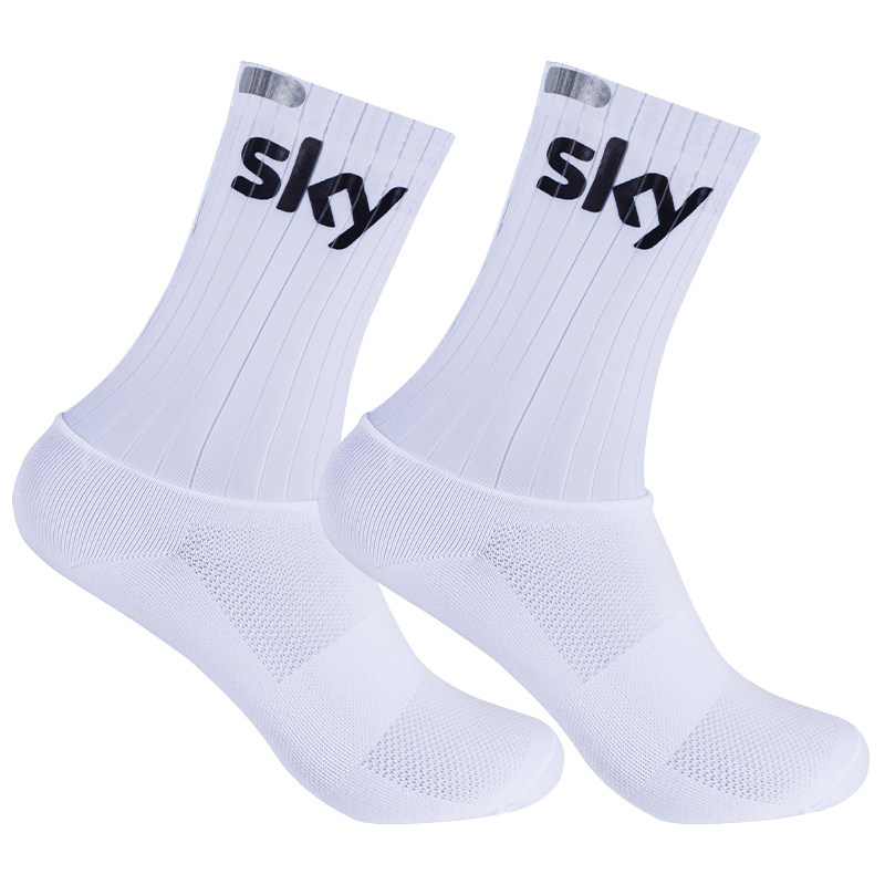 sky天空专业运气动反光公路环法车队版骑行袜中长筒男女比赛透气