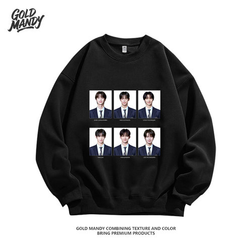 TWS韩K-POP男团爱豆人像粉丝应援周边印花重磅纯棉卫衣服男女同款