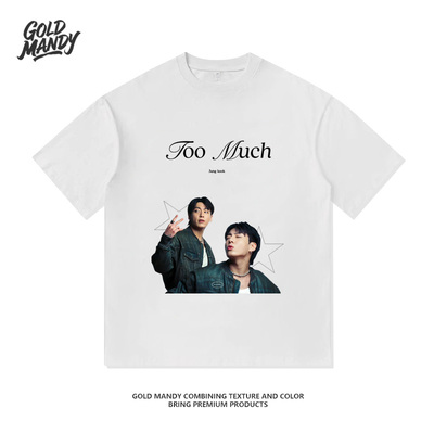 田柾国BTS防弹少年团粉丝应援周边重磅纯棉T恤半袖杉情侣男女同款