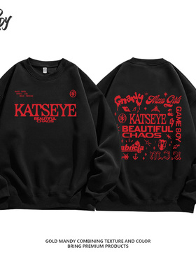 韩女团Kpop爱豆Katseye粉丝应援周边重磅纯棉长袖卫衣服男女同款
