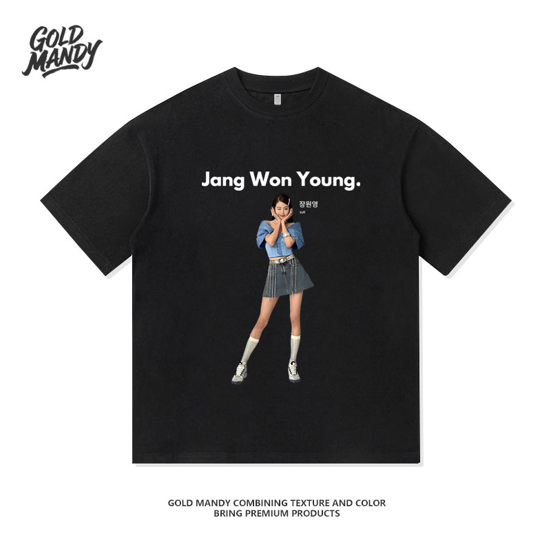 IVE张元英粉丝应援周边短消息印花重磅纯棉T恤半袖杉情侣男女同款,男装,T恤,淘宝优惠券,粉丝福利购,淘宝优惠卷