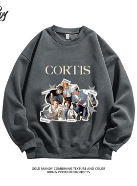 Cortis韩男团粉丝应援周边KPOP爱豆合影重磅纯棉长袖卫衣男女同款