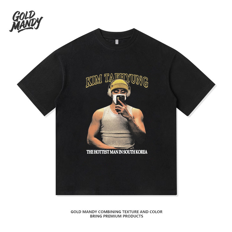 BTS防弹少年团V粉丝应援周边韩男团重磅纯棉T恤半袖杉情侣男女款,男装,T恤,淘宝优惠券,粉丝福利购,淘宝优惠卷