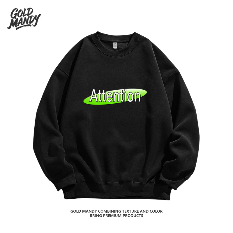 NewJeans歌Attention英文韩女团粉丝周边印花重磅纯棉卫衣男女款