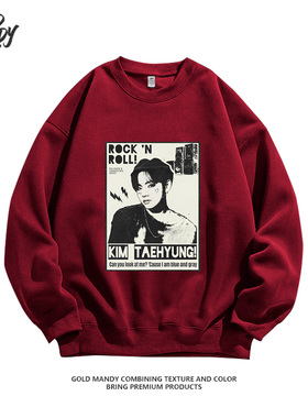 Idol田柾国BTS防弹少年团粉丝应援周边重磅纯棉长袖卫衣男女同款