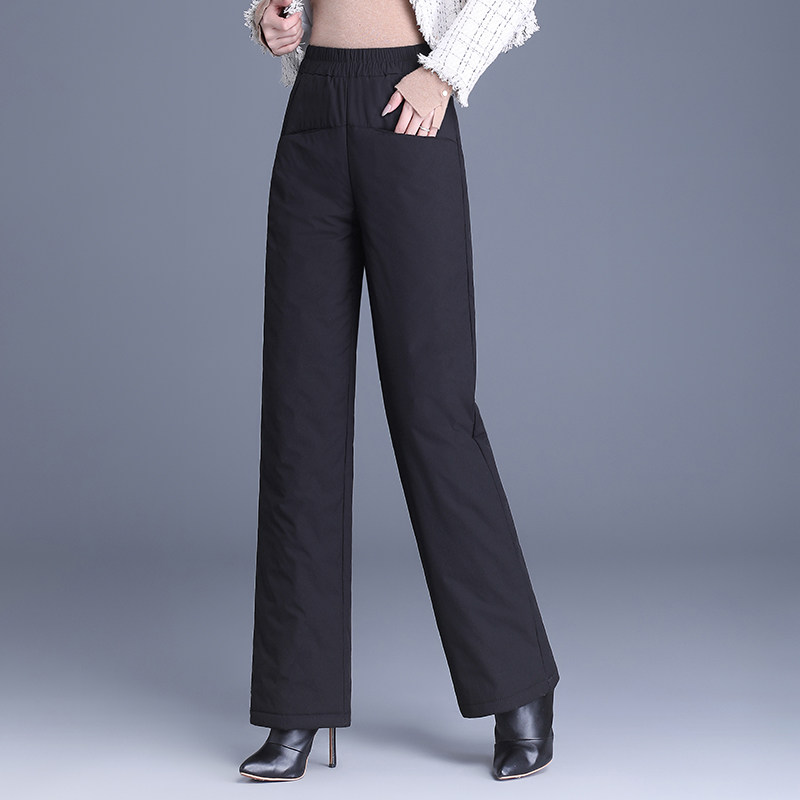 高端羽绒裤女直筒裤气质妈妈高腰宽松显瘦长裤加厚保暖羽绒棉裤子,女装/女士精品,棉裤/羽绒裤,淘宝优惠券,粉丝福利购,淘宝优惠卷