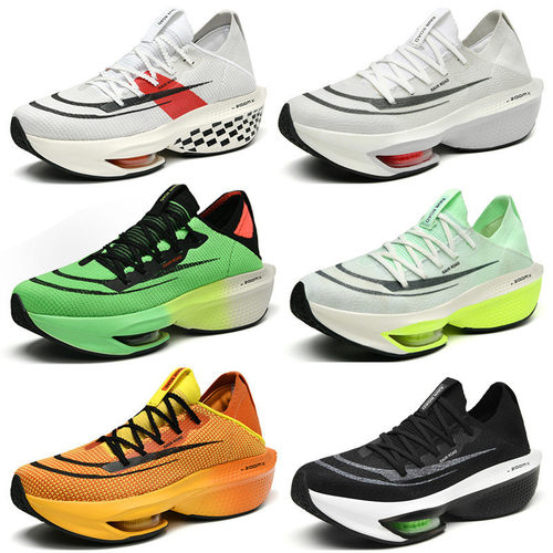 跨境大码MD气垫情侣竞速马拉松飞织网面跑鞋男运动休闲鞋跑步鞋女