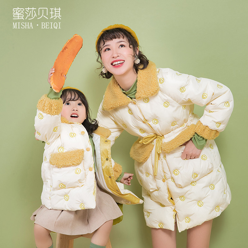 亲子装冬装羽绒棉服2020新款潮高端韩版秋母女装洋气棉衣加厚外套