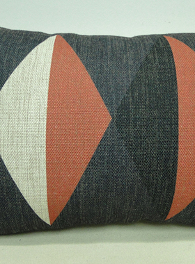 腰枕长形抱枕靠垫办公室腰靠枕北欧风家用简约菱形沙发汽车枕含芯