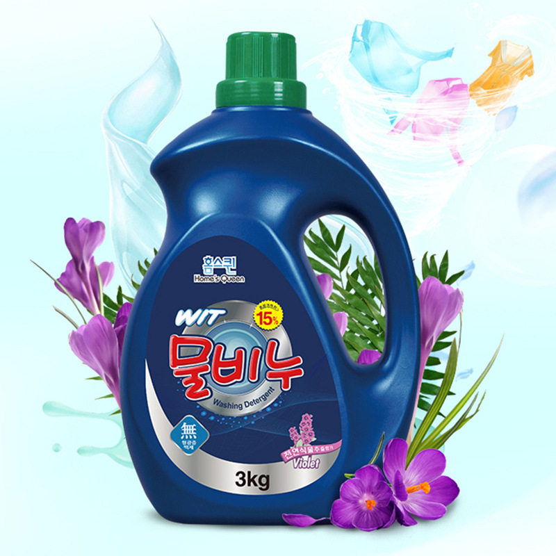 虹丝克润紫罗兰香洗衣液3kg/瓶新包装