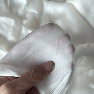 小蓝真丝 白色乔其缎微透 100%桑蚕丝做外衣内衬布料
