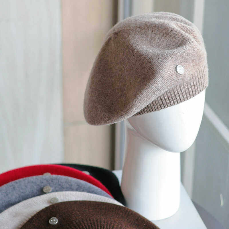 帽范 纯羊毛~小圆标秋冬简约复古细针织贝雷帽日系休闲学生画家帽,服饰配件/皮带/帽子/围巾,帽子,淘宝优惠券,粉丝福利购,淘宝优惠卷