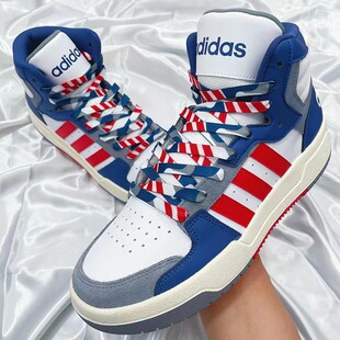 潮品先森适配AJ1AF1篮球板鞋蓝红白斜杠拼接扁鞋带绳