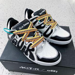 适配OLD ORDER Og Sneker Skater001复古时尚板鞋黑白浪凡鞋带绳