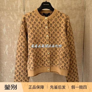 拉绒字母logo女士开衫 英国代购 95折新款 Vuitton路易威登 Louis
