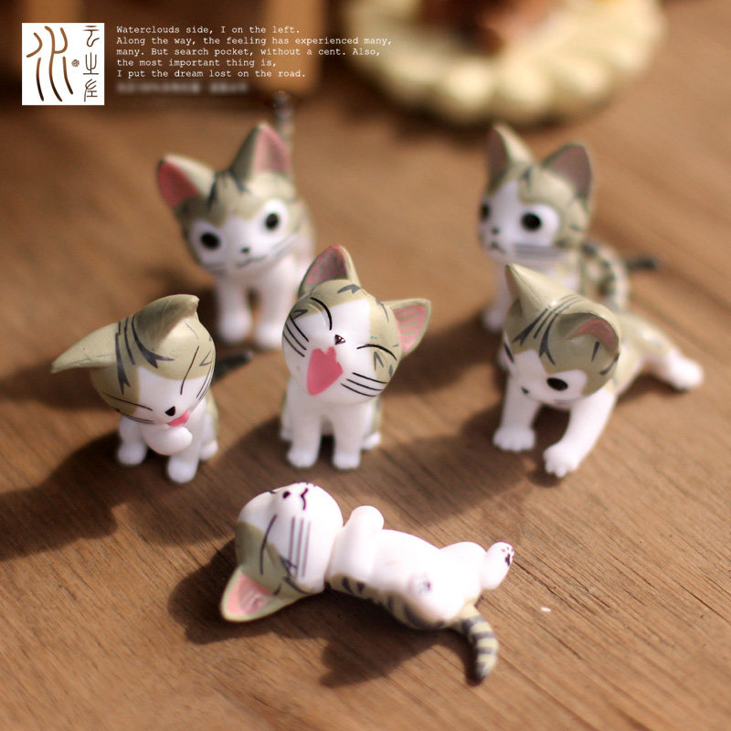 盲盒盲袋微景观装饰摆件多肉花盆配饰可爱卡通起司猫玩偶公仔手办