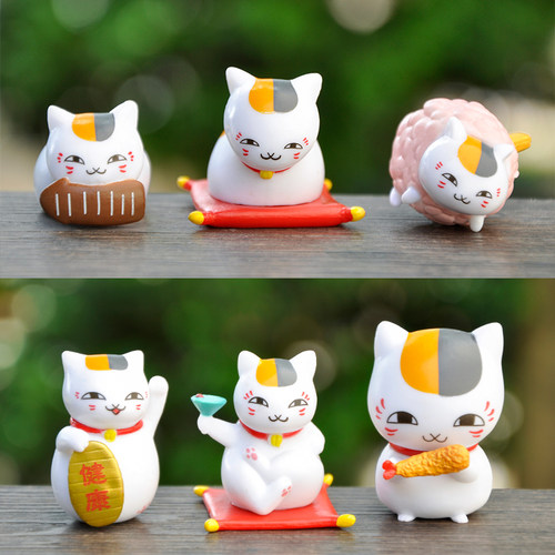 小摆件猫咪老师夏目友人帐手办
