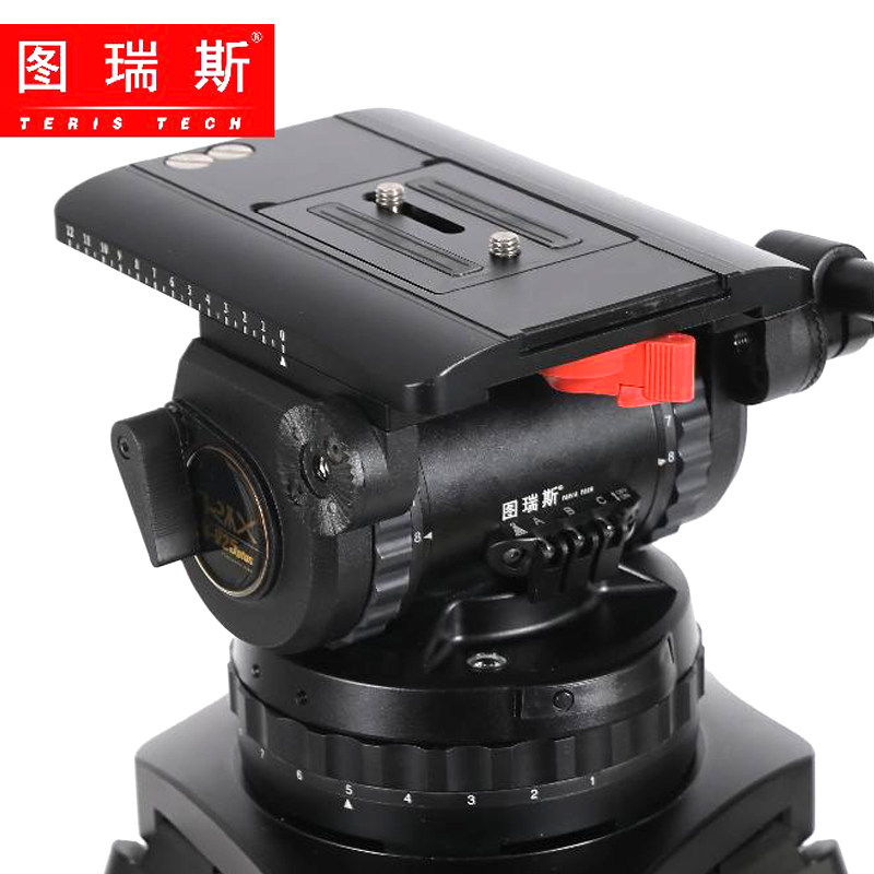 图瑞斯TX-V25 plus三脚架液压阻尼云台广播级电影摄像机150mm球碗