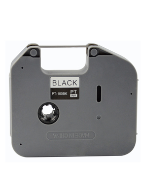 普贴适用兄弟标签线号机PT-E800TK碳带TR-100BK黑色12mm套管色带