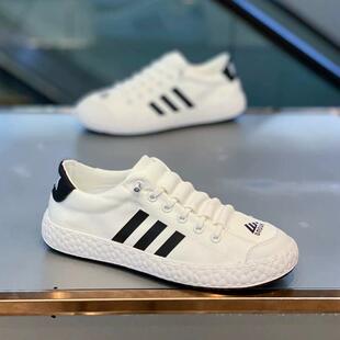 新款 百搭运动软底板鞋 低帮休闲鞋 纯色透气男士 圆头一脚蹬韩版 夏季