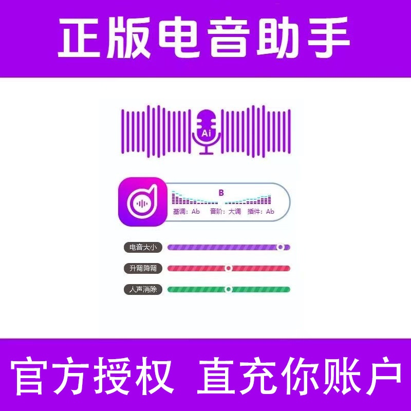 电音助手会员自动电音基调查询酷狗全民网易查改歌曲升降调软件 - 实物图