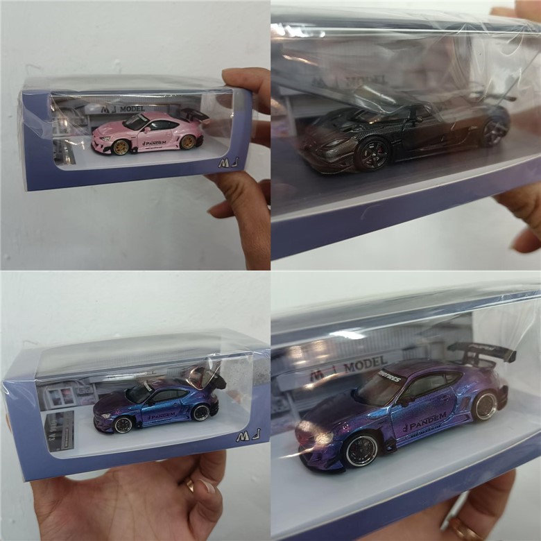 MJ 1/64 丰田GT86 V3火箭兔宽体 变色龙 柯尼塞格 合金汽车模型