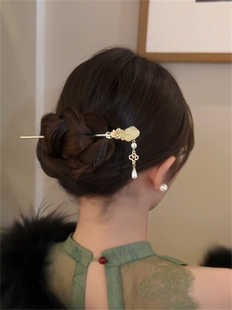 YFEIFEIE新中式古风流苏发簪女步摇汉服头饰后脑勺发钗马面裙配饰