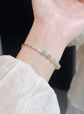 女新中式清冷小众和田玉串珠手链