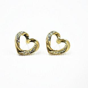 包邮新光耳钉女气质韩国简约时尚个性百搭心形饰品防敏 甜美耳环