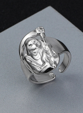 跨境时尚不锈钢开口戒