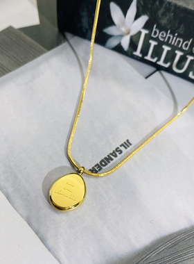 韩版钛钢镀金不规则锁骨链