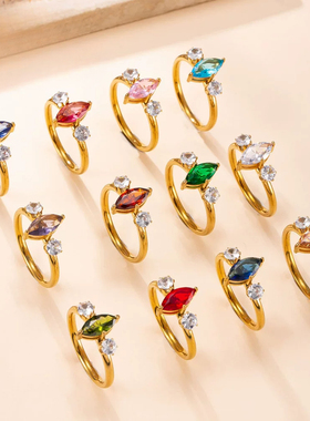 十二月生辰石轻奢锆石戒指